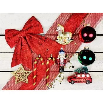 Vánoční dekorace LAALU Vánoční ozdoby - sada SYMBOL VÁNOC, na stromky 240 - 270 cm