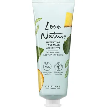 Pleťová maska Oriflame Love Nature Organic Aloe Vera & Pineapple hydratační pleťová maska 75 ml