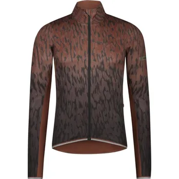 Cyklistické oblečení SHIMANO Cyklistický dres s dlouhým rukávem letní - EVOLVE WIND LIGHT - hnědá XL