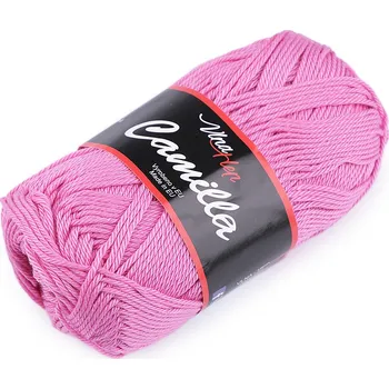 Příze Bavlněná pletací příze Camilla 50 g růžová 1 ks