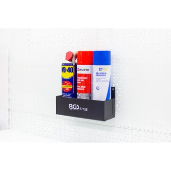 Držák na spreje, šroubováky a drobné nářadí, magnetický, 21×7 cm, nosnost 2 kg - BGS 67156