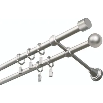 Garnýž Garnýž kovová 120 cm dvouřadá - dvojitá 19 Pullo satina