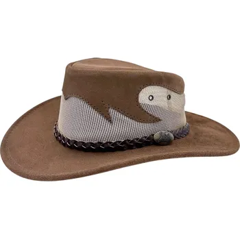 Klobouk Jacaru Blaze hnědý – letní australský klobouk s prodyšnou korunou Velikost: 56/57cm (M)
