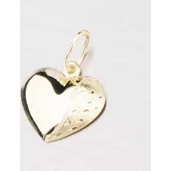 Přívěsek Dámský přívěsek žluté zlato 585 srdce s ručním gravírováním 322P-131016