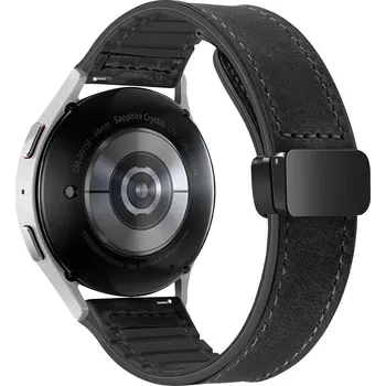 Řemínek na hodinky Enem Kožený RUBBER rychloupínací řemínek 20mm - Černý IR-AWGW-0436