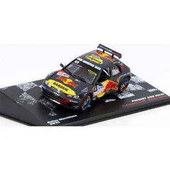autíčko DeAgostini Peugeot 306 Maxi Rallye Montblanc Morzine 2021 S. Loeb - D. Elena 1:43 Rallye automobily časopis s modelem #78 Peugeot 306 Maxi 1:43 - kovový model auta