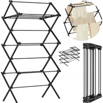 Sušák na prádlo Sušák na prádlo, volně stojící vertikální Songmics 135-135 cm x 75-75 cm