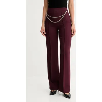 Dámské kalhoty Kalhoty Twinset dámské, vínová barva, high waist, 252TP2281 93X, vel. 34