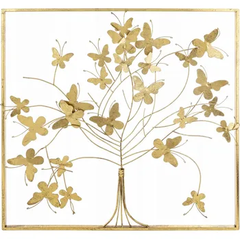 Obraz Motýlí strom zlatý nástěnná dekorace obraz