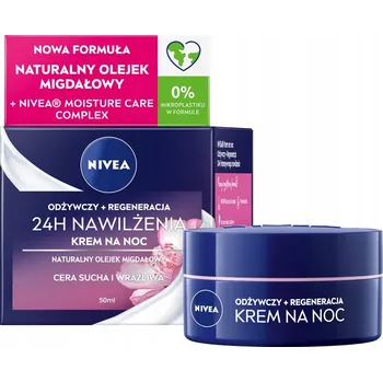 Pleťový krém Nivea Výživný hydratační noční krém pro suchou a citlivou pleť 50 ml