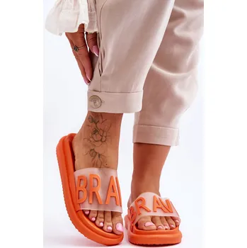 Dámské pantofle Dámské pantofle na platformě Orange Brave Barva: Oranžová, Velikost: 39
