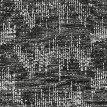 Jemné plisé stříbrno-černé, stříbrný vzor, š.140