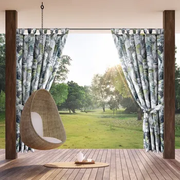 Závěs ArtFir Závěs na terasu GARDEN 20 PU | zelená/šedá 155 x 220 cm