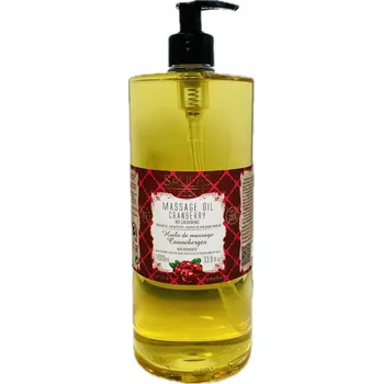 Masážní přípravek Přírodní lotyšský MASÁŽNÍ OLEJ Brusinka BRUSINKY 1000ml SAULES RIGA