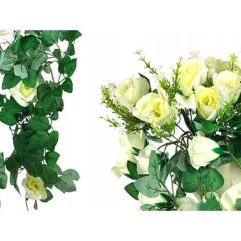 umělá květina Kvetoucí Růže Umělé Květy Závěsná Girlanda 90 cm