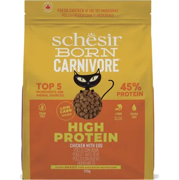 Protein 2x255g Schesir Born Carnivore High Protein kuřecí s vejcem - výhodné balení