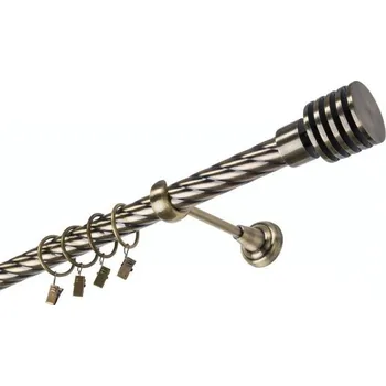 Garnýž kovová 440 cm jednořadá 25 kroucená Talarki mosaz