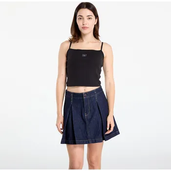 Tílko Calvin Klein Jeans Woven Label Rib Crop Black S