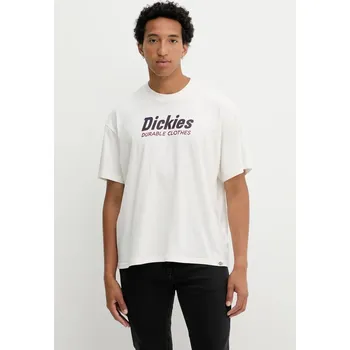 Bavlněné tričko Dickies pánské, béžová barva, DK0A87YL 01X, vel. L