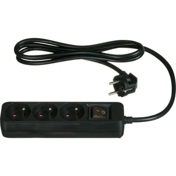 Napájecí kabel TRONIC® Zásuvková lišta (černá)