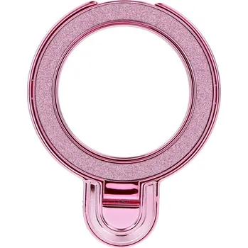 Náhradní díl pro mobilní telefon Stojan na telefon Circle Glitter - nalepovací - růžový