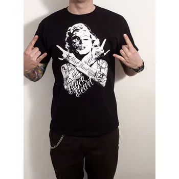 Pánské tričko Pánské Triko BLACK HEART SKULL BITCH Barva: Černá, Velikost: XXL