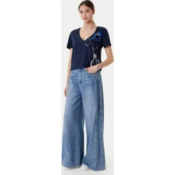 Dámské tričko Desigual T-Shirt Dumas 25WWTK28 Tmavomodrá Regular Fit L