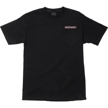 Pánské oblečení INDEPENDENT triko - Baseplate S/S Pocket Heavyweight T-Shirt Black (155079)