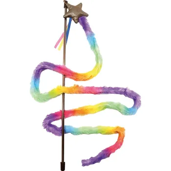 Hračka pro kočku Croci kouzelná hůlka pro kočky duhová 51 cm