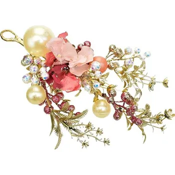 Vánoční dekorace DOMMIO Vánoční dekorace - větvička třpytivá růžová, 32 cm