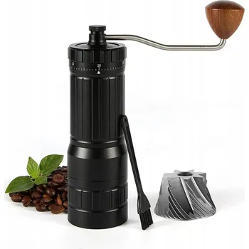 Mlýnek na kávu RUČNÍ MLÝNEK NA KÁVU PŘENOSNÝ KUŽELOVÝ NEREZOVÁ OCEL NASTAVITELNÝ