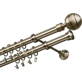 Garnýž Garnýž kovová 100 cm dvouřadá - dvojitá 25/25 Paola Mosaz