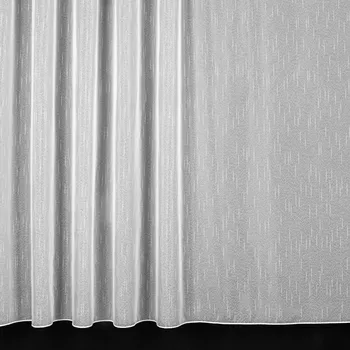 Kusová záclona sablé STELLA 5344/10, žíhaná, vzor pršíčko, s řasicí páskou a olůvkem, jednobarevná bílá, výška 230 cm x šířka 500 cm (na okno)