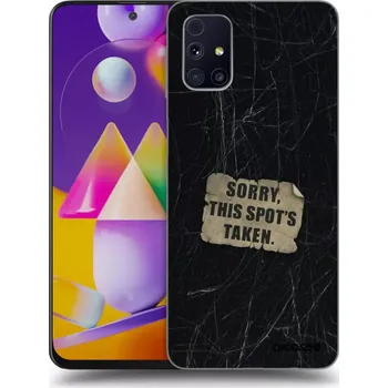 Pouzdro na mobilní telefon Picasee silikonový průhledný obal pro Samsung Galaxy M31s - SORRY