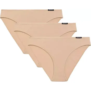 Dámské spodní prádlo Dámské kalhotky 3 pack 580 beige - Atlantic Béžová L