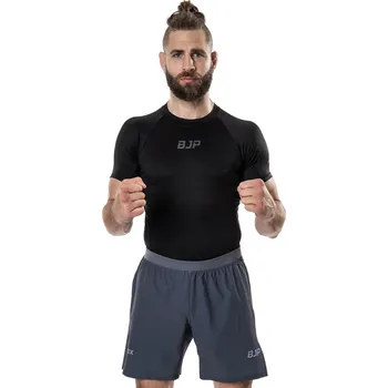 Oblečení pro bojové sporty Rashguard BJP x ATEX, krátké rukávy, černý Velikost: XL