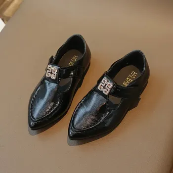 Chlapecké polobotky Dětské kožené mokasíny pro kluky a holky na slavnostní příležitosti Barva: Černá, Velikost: 29