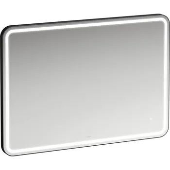 Zrcadlo Base 2.0 - zrcadlo obdélník 100x70, LED osvětlení, dotykový senzor, rám černý matný H4443821084501