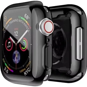 Příslušenství k chytrým hodinkám Silikonový kryt pro Apple Watch 10 42 mm - Černý