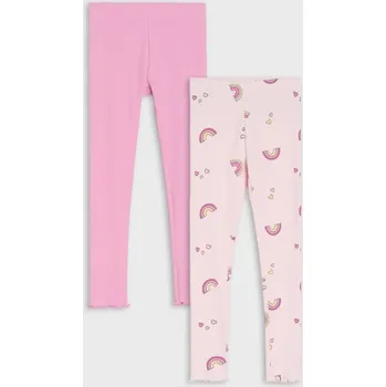 Dívčí kalhoty Sinsay - Pruhované legíny 2 balení - vícebarevná - 680FV-MLC - 680FV-MLC-128