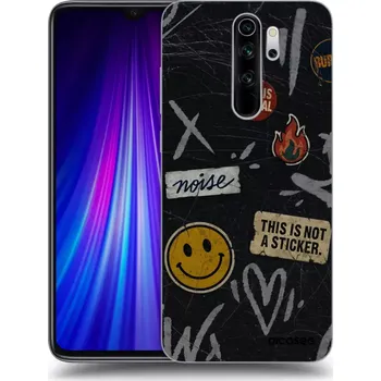 Pouzdro na mobilní telefon Picasee silikonový průhledný obal pro Xiaomi Redmi Note 8 Pro - STICKERS x TAGS