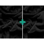 2x Prostěradlo mikroplyš SOFT 90x200 cm černé 174899701