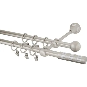 Garnýž Garnýž kovová 380 cm dvouřadá - dvojitá 16 Sigma chrom mat