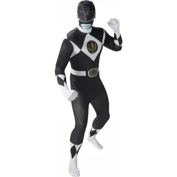 Karnevalový kostým Kostým Black Ranger Mighty Morphin, Velikost M 48-50, RB810947