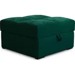 Tmavě zelený taburet ZENOVA s úložným prostorem 65x65 cm 217311976
