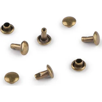 Nýt Duté nýty Ø6 mm oboustranné Varianta: 3 staromosaz, Balení: 100 pár