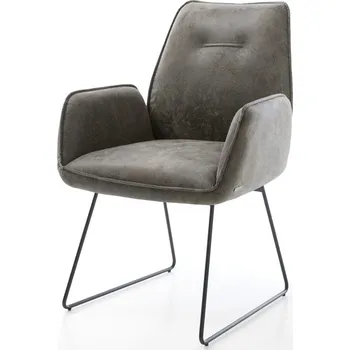 Jídelní židle DELIFE Jídelní židle Zoa-Flex mikrovlákno šedá antik tenká podnož černá taštičkové pružiny