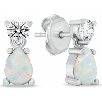 Náušnice Brilio Silver Moderní stříbrné náušnice se syntetickými opály EA1187W + 2 měsíce na vrácení zboží