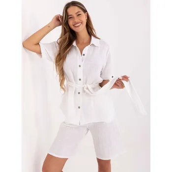 Bílý komplet s košilí a šortkami LK-