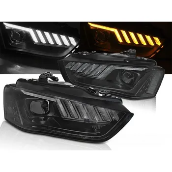 Přední světlomet AUDI A4 B8 12-15 - přední černá světla s LED svícením